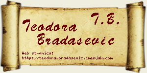 Teodora Bradašević vizit kartica